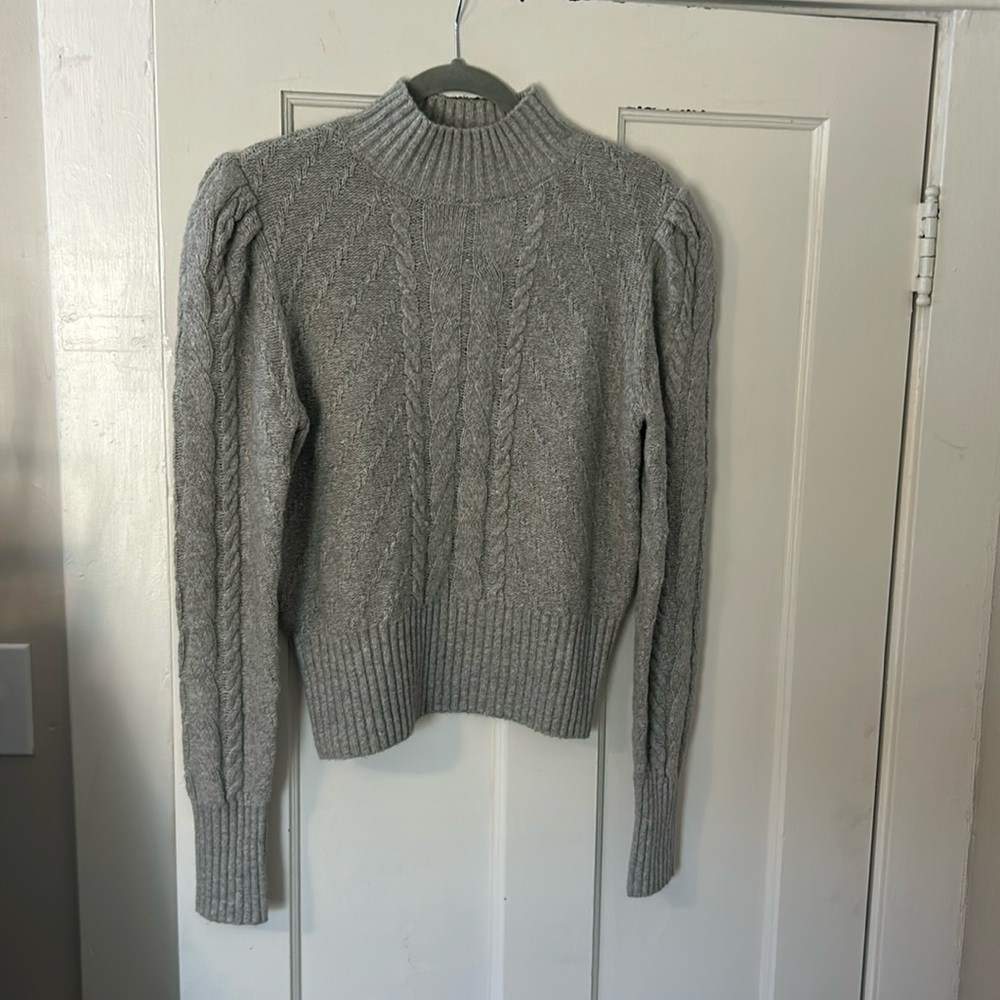 Grey Mock Neck Sweater